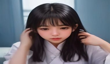 女性穿着舒适日常款美女内衣在家中工作，米白色棉质款式搭配休闲家居服，温馨自然的居家氛围