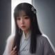 陈美琪女士专业照，纺织工程师，眼镜文雅气质，实验室白大褂背景体现专业权威